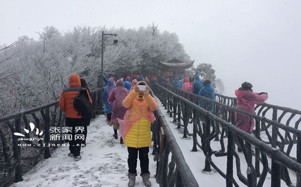 偶遇新春雪，游人欣喜不已 丁云娟攝_副本.jpg